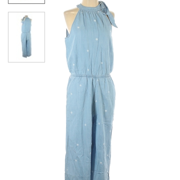 Cloth & Stone Polka Dot Chambray Jumpsuit - Picture 2 of 10